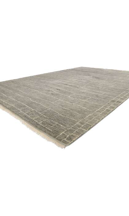 10 x 14 Modern Gray Bauhaus Moroccan Rug 31303