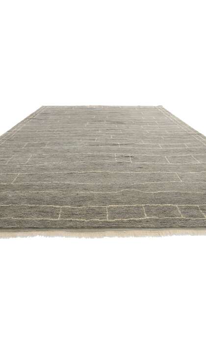 10 x 14 Modern Gray Bauhaus Moroccan Rug 31303
