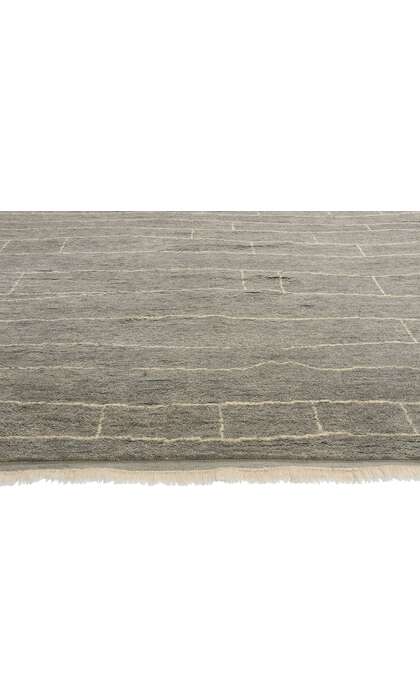 10 x 14 Modern Gray Bauhaus Moroccan Rug 31303