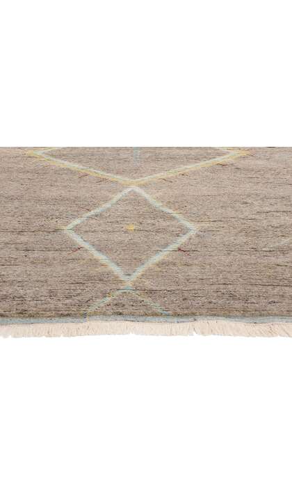9 x 12 Modern Tribal Gray Moroccan Rug 31293