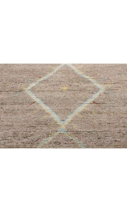 9 x 12 Modern Tribal Gray Moroccan Rug 31293