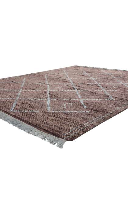 8 x 10 Modern Aubergine Moroccan Trellis Rug 31200