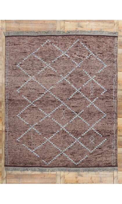 8 x 10 Modern Aubergine Moroccan Trellis Rug 31200