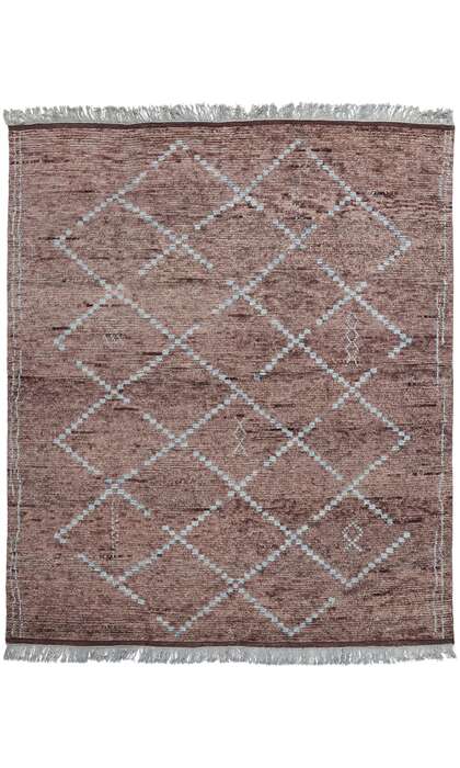 8 x 10 Modern Aubergine Moroccan Trellis Rug 31200