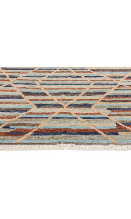9 x 12 Modern Striped Tribal Moroccan Rug 31294