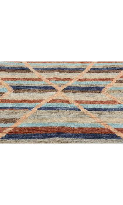 9 x 12 Modern Striped Tribal Moroccan Rug 31294