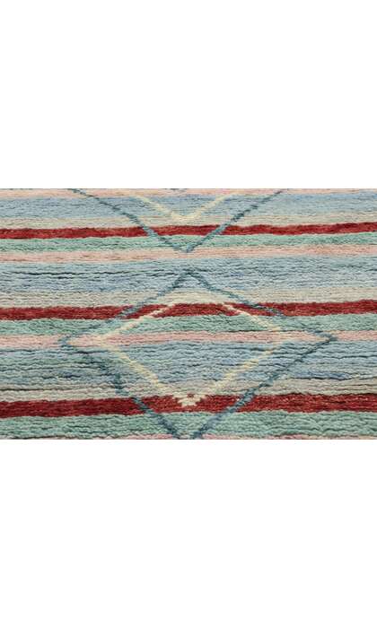 9 x 8 Modern Striped Tribal Moroccan Rug 31221