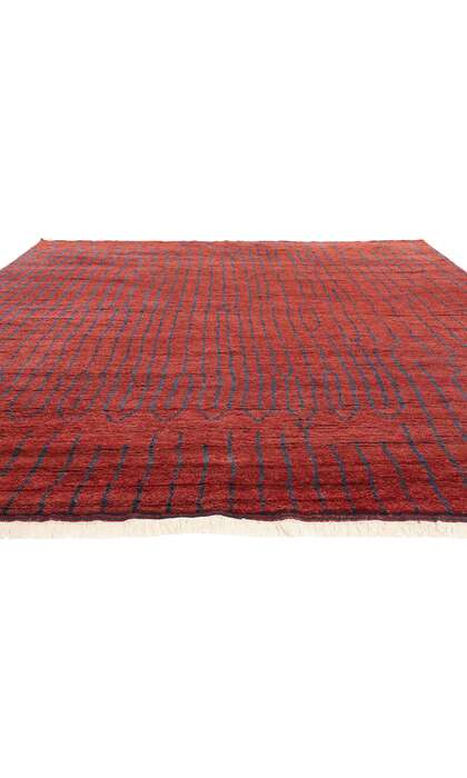 9 x 12 Crimson Enchantment Abstract Moroccan Rug 31295