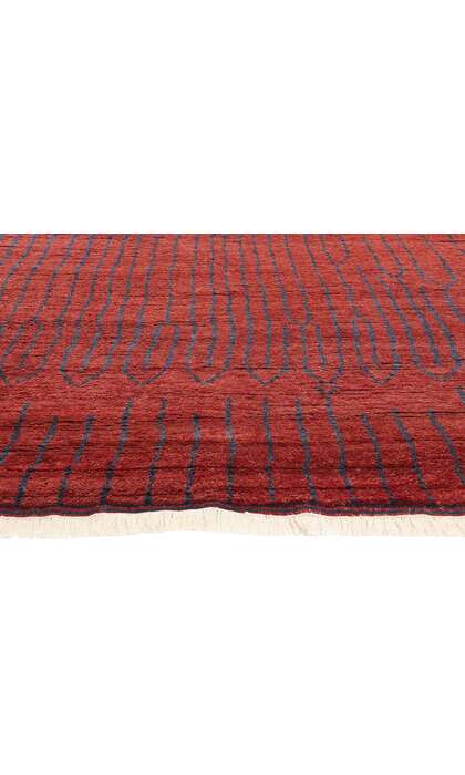 9 x 12 Crimson Enchantment Abstract Moroccan Rug 31295