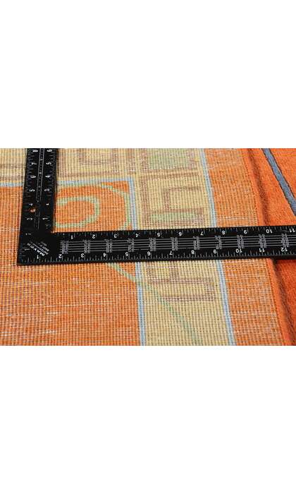 10 x 14 Modern Orange Chinese Art Deco Rug 31094