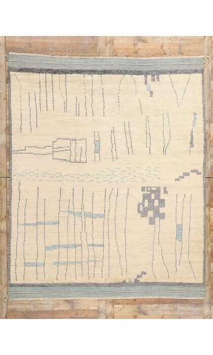 8 x 10 Organic Modern Brutalist Moroccan Rug 31235