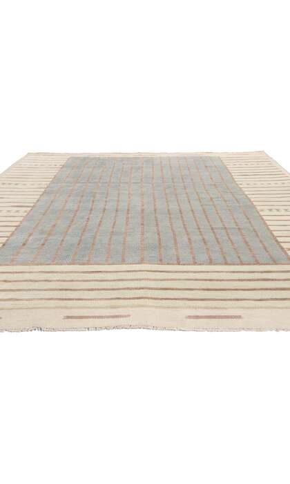 8 x 10 Organic Brutalist Striped Moroccan Rug 31313