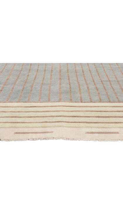 8 x 10 Organic Brutalist Striped Moroccan Rug 31313