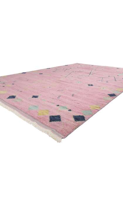 10 x 14 Modern Tribal Boho Pink Moroccan Rug 31306