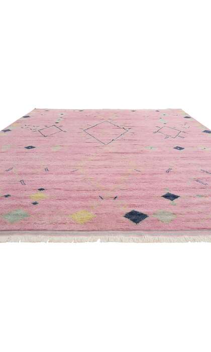 10 x 14 Modern Tribal Boho Pink Moroccan Rug 31306