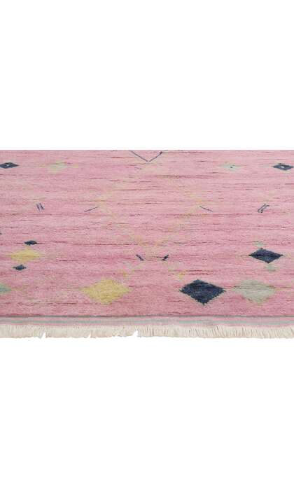 10 x 14 Modern Tribal Boho Pink Moroccan Rug 31306