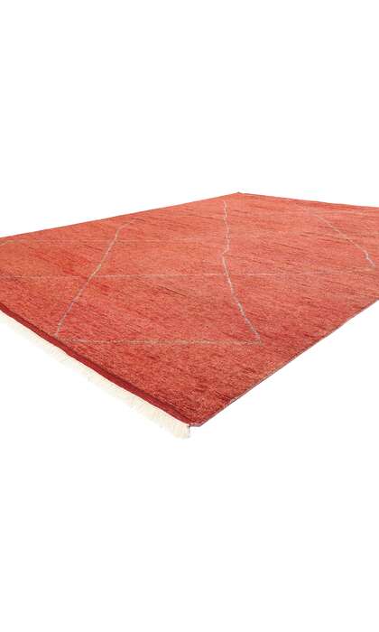 9 x 12 Modern Red Moroccan Rug 31266