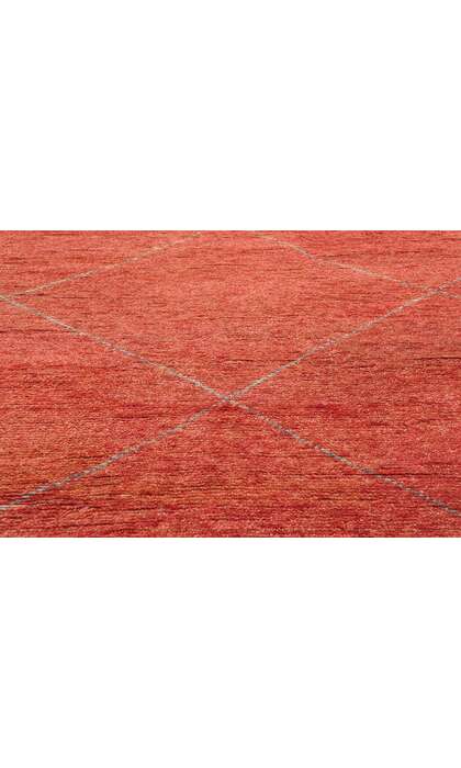9 x 12 Modern Red Moroccan Rug 31266