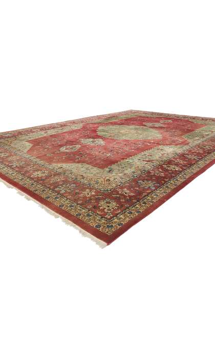 10 x 14 Vintage Indian Agra Rug 78897