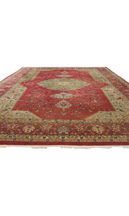 10 x 14 Vintage Indian Agra Rug 78897