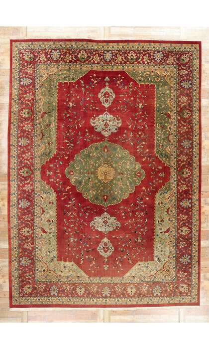 10 x 14 Vintage Indian Agra Rug 78897