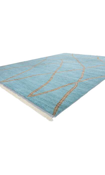 9 x 12 Azure Elegance Abstract Moroccan Rug 31261