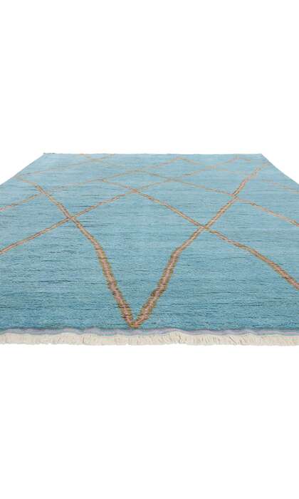 9 x 12 Azure Elegance Abstract Moroccan Rug 31261