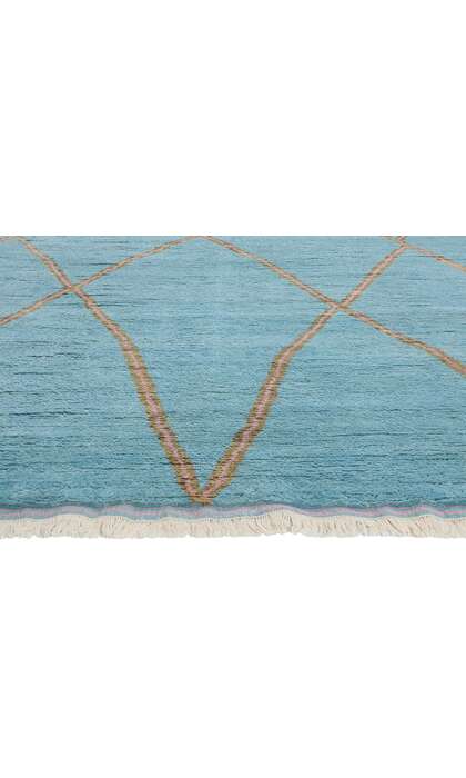 9 x 12 Azure Elegance Abstract Moroccan Rug 31261