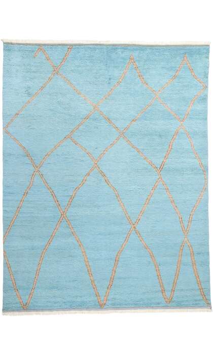 9 x 12 Azure Elegance Abstract Moroccan Rug 31261