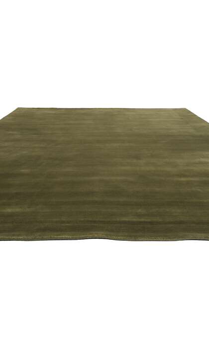 10 x 13 Solid Olive Green Modern Rug 31153