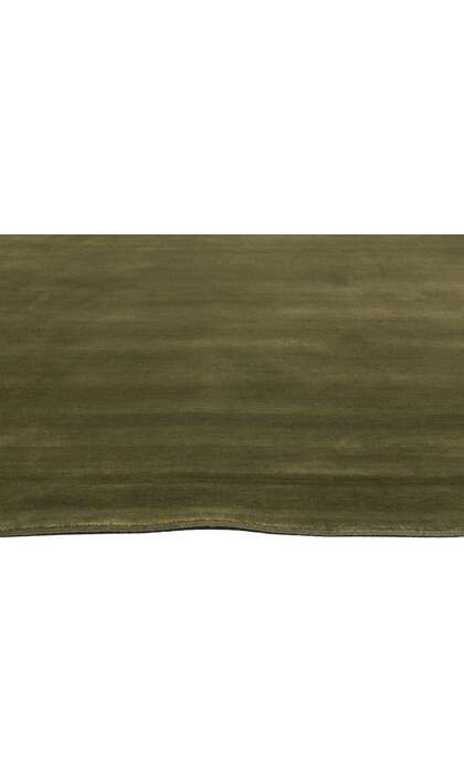 10 x 13 Solid Olive Green Modern Rug 31153