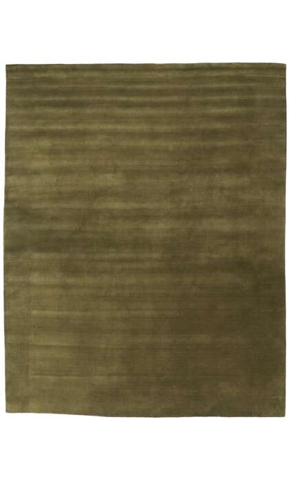 10 x 13 Solid Olive Green Modern Rug 31153