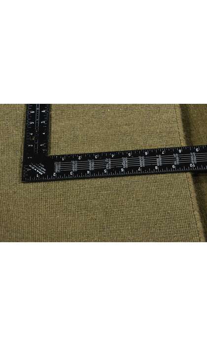 8 x 10 Solid Olive Green Modern Rug 31154