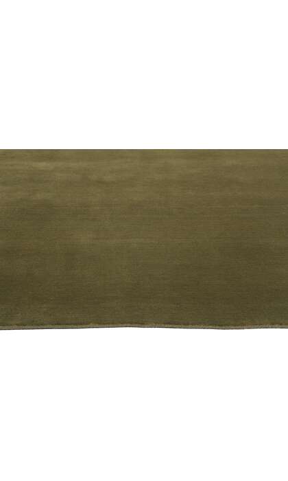 8 x 10 Solid Olive Green Modern Rug 31154