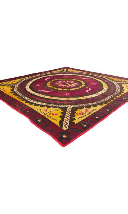 8 x 8 Antique Uzbek Tashkent Suzani Tapestry 78843