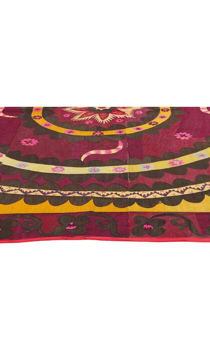 8 x 8 Antique Uzbek Tashkent Suzani Tapestry 78843