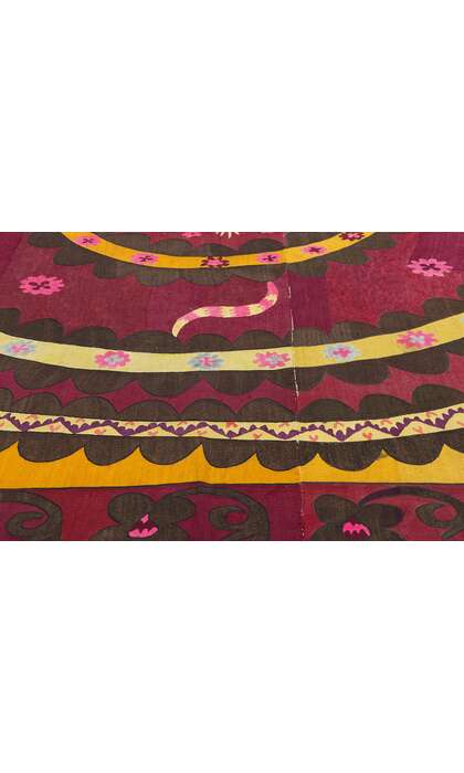 8 x 8 Antique Uzbek Tashkent Suzani Tapestry 78843