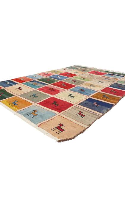 7 x 9 Vintage Persian Gabbeh Rug 78847