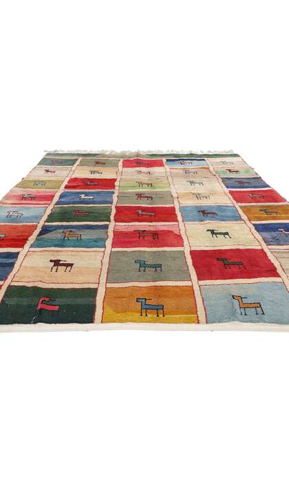 7 x 9 Vintage Persian Gabbeh Rug 78847