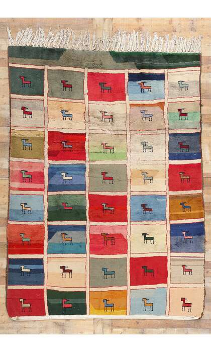 7 x 9 Vintage Persian Gabbeh Rug 78847