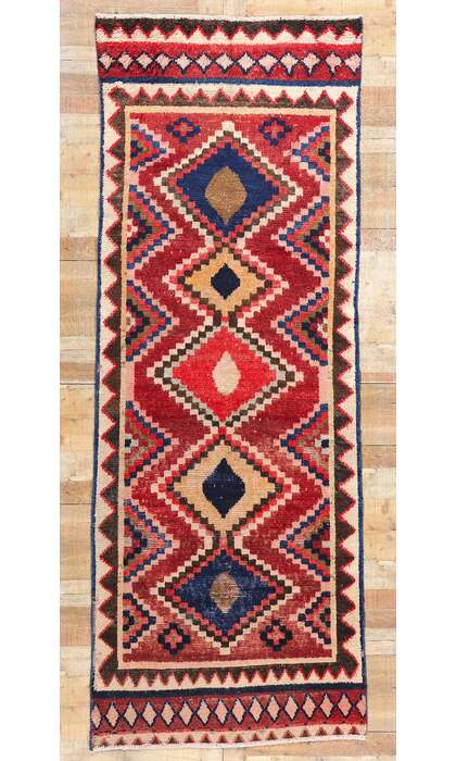 4 x 10 Vintage Persian Lori Rug Runner 78868