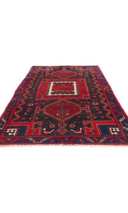 4 x 8 Vintage Persian Nahavand Hamadan Rug 78844