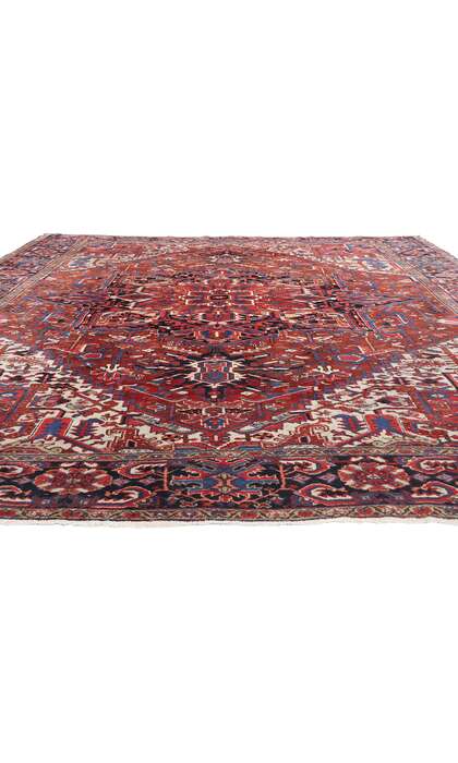 11 x 15 Large Vintage Persian Heriz Rug 78842
