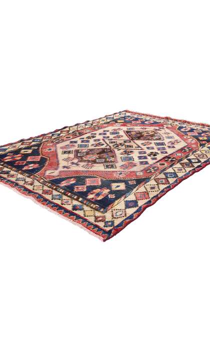 5 x 7 Vintage Ivory Persian Lori Rug 78853