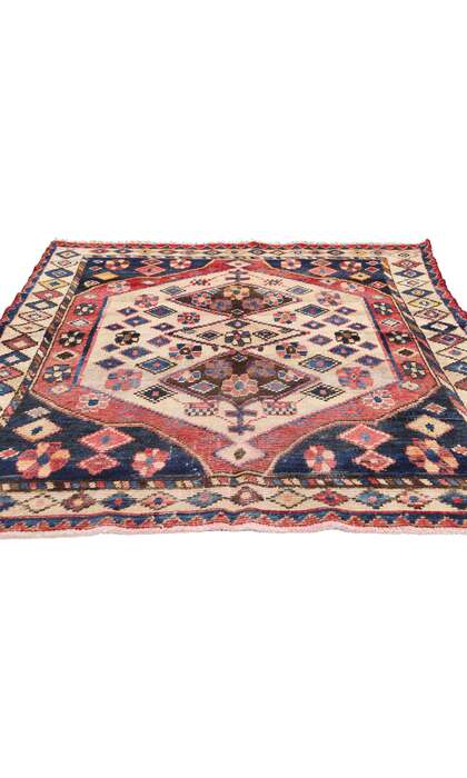 5 x 7 Vintage Ivory Persian Lori Rug 78853