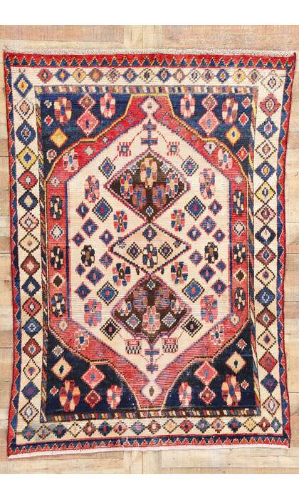 5 x 7 Vintage Ivory Persian Lori Rug 78853