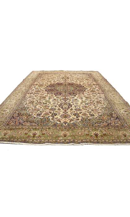 9 x 13 Vintage Persian Kashan Rug 76858