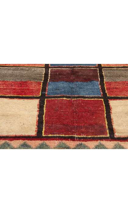 4 x 5 Vintage Persian Lori Checkerboard Rug 78863