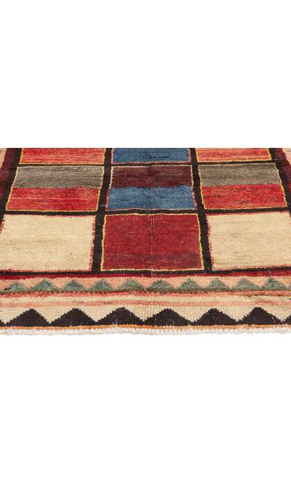 4 x 5 Vintage Persian Lori Checkerboard Rug 78863