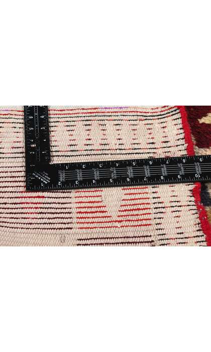 4 x 6 Vintage Persian Lori Checkerboard Rug 78858